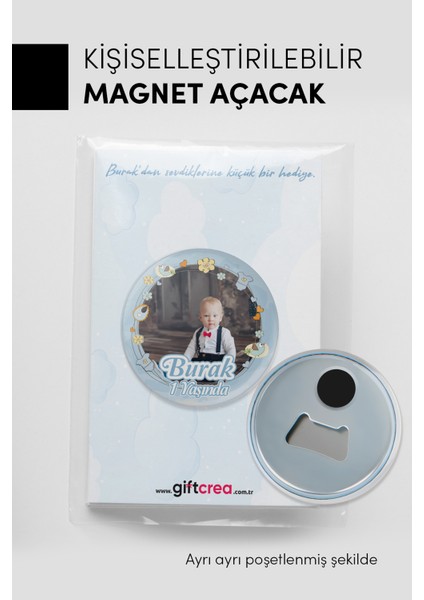 Yeni Doğan Erkek Bebek Için Hoş Geldin Magnet – Yuvarlak Açacaklı Fotoğraf Baskılı indirimleri