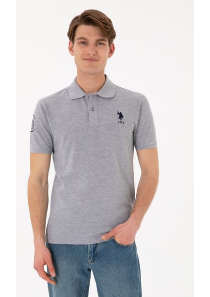 Erkek Gri Melanj Tişört Basic 50305929-VR086