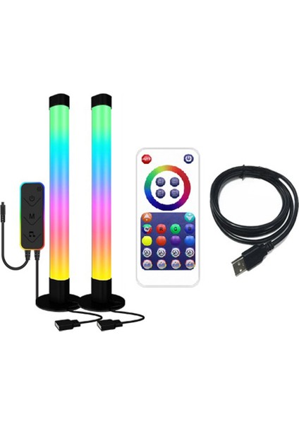 Akıllı LED Işık Çubuğu Rgb Atmosfer Uzaktan Kumanda Pikap Tv Duvar Bilgisayar Oyunu Yatak Odası Gece Lambası, Bluetooth Sürümü (Yurt Dışından)
