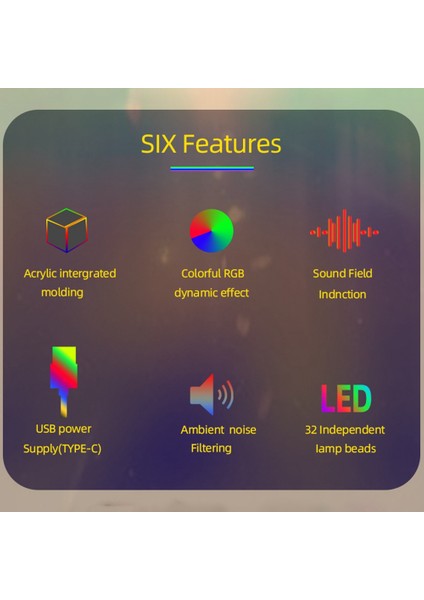 Akıllı LED Işık Çubuğu Rgb Atmosfer Uzaktan Kumanda Pikap Tv Duvar Bilgisayar Oyunu Yatak Odası Gece Lambası, Bluetooth Sürümü (Yurt Dışından)