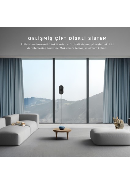 Akıllı Cam Temizleme Robotu Otomatik ve Çok Yüzeyli Kullanım
