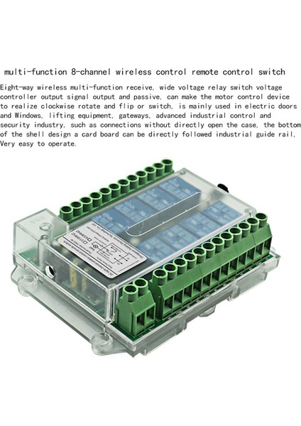 Kanal Kablosuz Rf Uzaktan Kumanda Anahtarı 12V/24V/36V 433MHZ Uzaktan Kumanda Kablosuz Uzaktan Motor Kontrol Anahtarı DC9V-72V (Yurt Dışından)