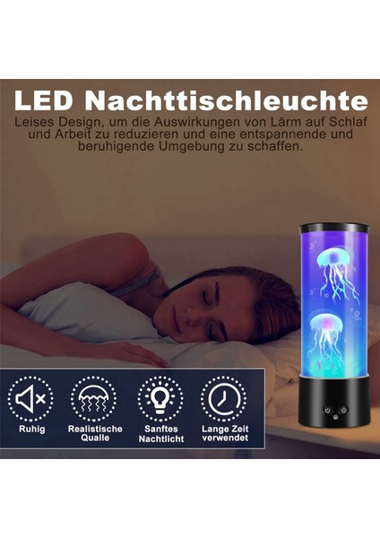 2x Rgb Denizanası Lambası Denizanası Akvaryum Uzaktan Kumanda ile Lav Lambası Renkli Ruh Işığı Ev Ofis Dekorasyonu Için (Yurt Dışından)