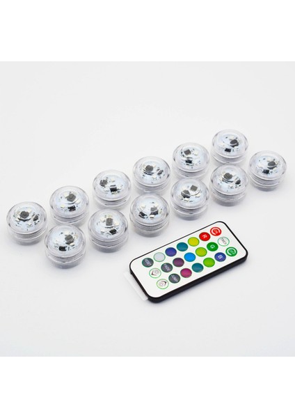 10 Adet Kablosuz Renkli LED Araç Iç Ortam Işığı Uzaktan Kumanda Pil Kumandalı Vazo Havuz Gölet Fener Dekorasyon (Yurt Dışından) fırsatları