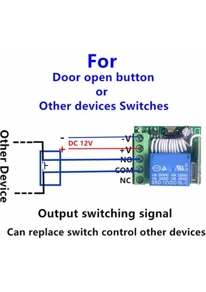 433MHZ Evrensel Kablosuz Rf Uzaktan Kumanda Anahtarı Dc 12V 10A 1ch Röle Alıcı Modülü ve 2X433.92 Mhz Uzaktan Kumandalar (Yurt Dışından) fırsatları