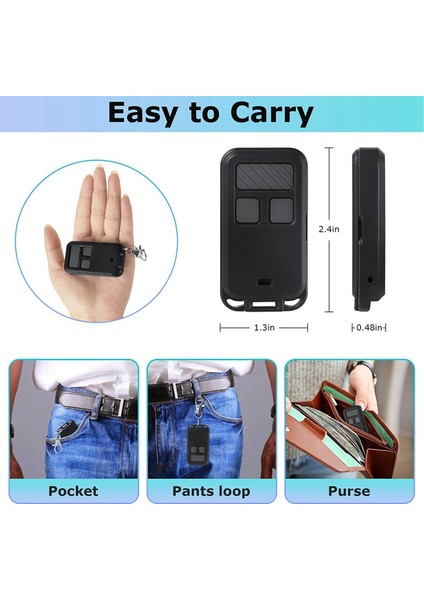 4pcs Garaj Kapısı Açacağı Uzaktan Kumanda 890MAX Için, Garaj Kapısı Uzaktan Kumanda 3 Düğmeli Mini Anahtarlık (Yurt Dışından)