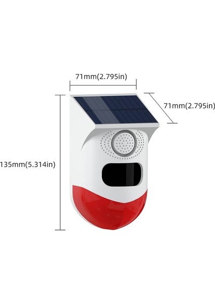 Graffiti Wifi Güneş Alarmı Açık Hırsız Alarmı Güneş Kızılötesi Dedektör Ses Işığı Siren CT80WR Uzaktan Kumanda Dc Tel (Yurt Dışından)