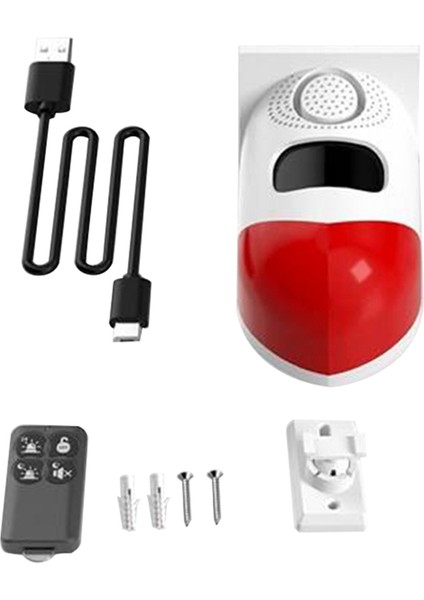 Graffiti Wifi Güneş Alarmı Açık Hırsız Alarmı Güneş Kızılötesi Dedektör Ses Işığı Siren CT80WR Uzaktan Kumanda Dc Tel (Yurt Dışından)