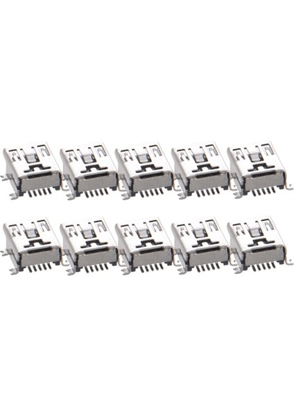 10 Adet Mini USB Tip B Dişi Bağlantı Noktası 5-Pin Smd Smt Pcb Jak Soketi (Yurt Dışından)