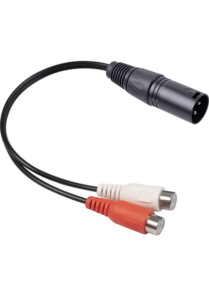 Xlr Rca Y Splitter Kablosu 3 Pin Xlr Erkek 2rca Dişi Amplifikatör Karıştırma Fişi Av Kablosu Xlr Çift Rca Kablosu 20 cm (Yurt Dışından)