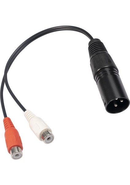 Xlr Rca Y Splitter Kablosu 3 Pin Xlr Erkek 2rca Dişi Amplifikatör Karıştırma Fişi Av Kablosu Xlr Çift Rca Kablosu 20 cm (Yurt Dışından)