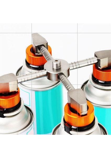 Açık Kamp Sobası Adaptörü 1 Ila 4 Çıkışlı Gaz Tankı Aracı (Yurt Dışından)