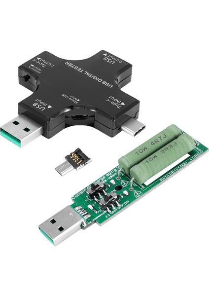 USB C Test Cihazı, 2'si 1 Arada C Tipi Multimetre, Gerilim, Akım, Yükleyicili (Yurt Dışından) modelleri