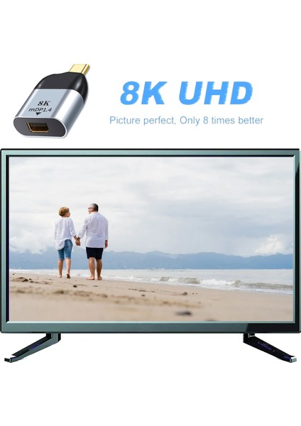 Pro 2020 Için 3 8k 4K 60Hz Mdp Için Type-C - Mini Dp Adaptörü USB C - Mini Ekran Bağlantı Noktası Dönüştürücü (Yurt Dışından)
