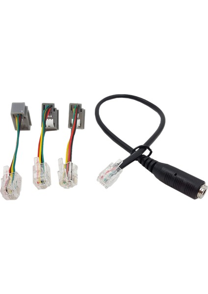 4P4C Rj9 Kablosu, 3,5 mm Akıllı Telefon Kulaklığı - Rj9 Adaptör Kablosu, Ip Telefonlar Telefon ve MX10 Vista Modüler Adaptörler Için Adaptör Kablosu Dönüştürücü (Yurt Dışından)