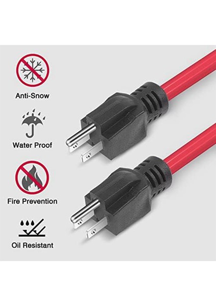 3 Prong Erkek-Erkek Uzatma Kablosu, Abd Fişini Yanıtlamak Için Nema 5-15P (Yurt Dışından)