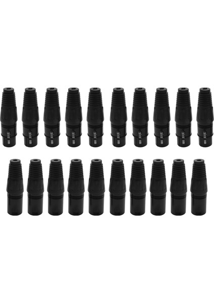 20 Adet 3pin Xlr Erkek - Kadın Mikrofon Uzatma Kablosu Adaptörü (Yurt Dışından)