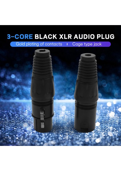 20 Adet 3pin Xlr Erkek - Kadın Mikrofon Uzatma Kablosu Adaptörü (Yurt Dışından)