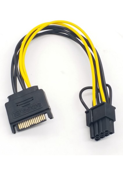 Btc Madenci Madenciliği Için Sata 15PIN - 8pin(6+2) Güç Adaptörü Kablosu 20CM (Yurt Dışından) fırsatları