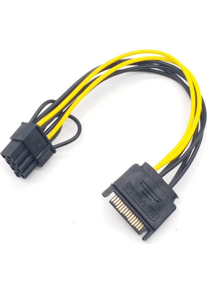 Btc Madenci Madenciliği Için Sata 15PIN - 8pin(6+2) Güç Adaptörü Kablosu 20CM (Yurt Dışından) indirimleri