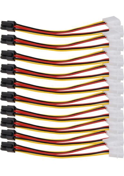 10PCS Molex 4 Pinli Pcı-E Pcı Express 6 Pinli Güç Dönüştürücü Adaptör (Yurt Dışından)