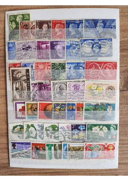 Kartelasında Ingiliz Pulları Nadir. Orijinal Dönem