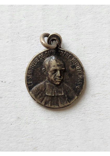 Bronz Dini Madalyon Nadir Hristiyan. Komple Bronz Eski Dönem Antika Dini