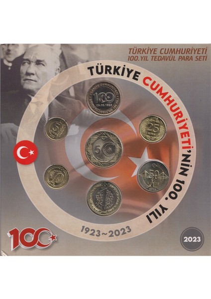 Türkiye Cumhuriyeti 100.YIL Tedavül Para Seti