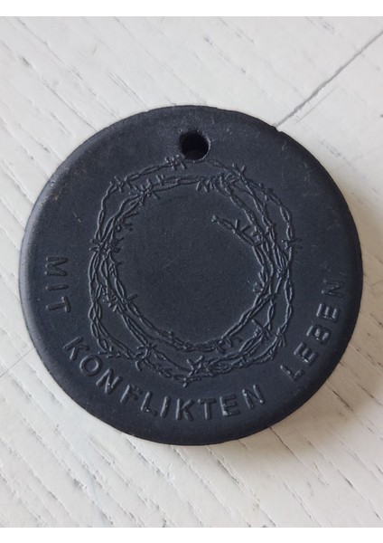 1963 Dortmund Evanjelik Kilise Madalya. 3.5cm Porselen Alman Madalya. Nadir