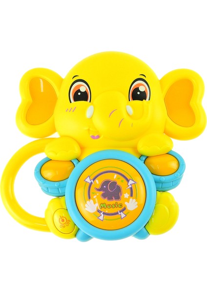 Oyuncak Sevimli Fil Davul Mini Işıklı Sesli 15CM