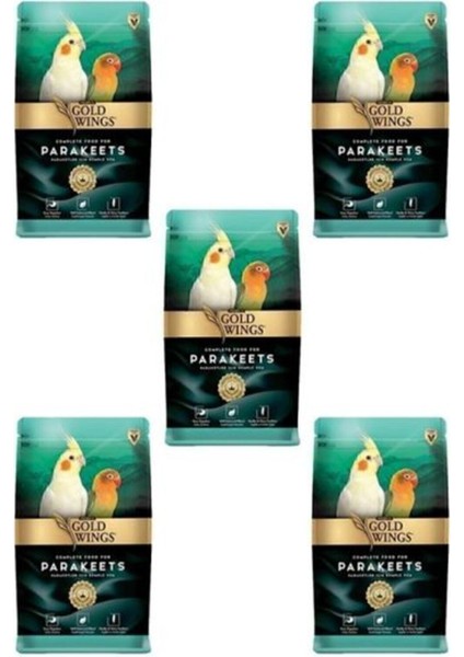 Premium Paraket, Sultan ve Cennet Papağanı Yemi 1 kg x 5 Adet