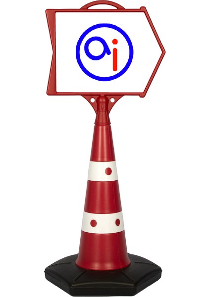 Kırmızı Ok Yön Uzun Duba 127 cm Reklam Dubası