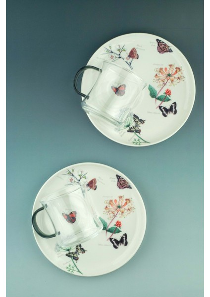 Black Botanik Iki Kişilik Çay Kupa Takımı