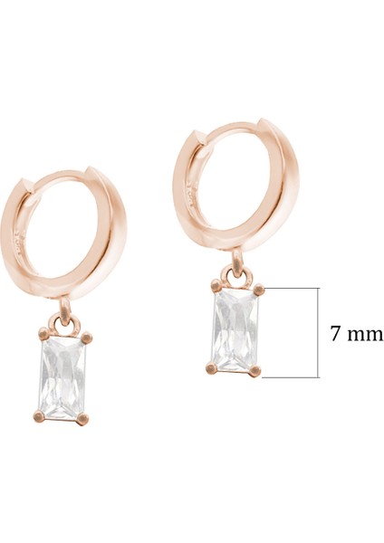 Baget Gümüş Huggie Küpe SSBAGET07 Kırmızı Renk fiyatları