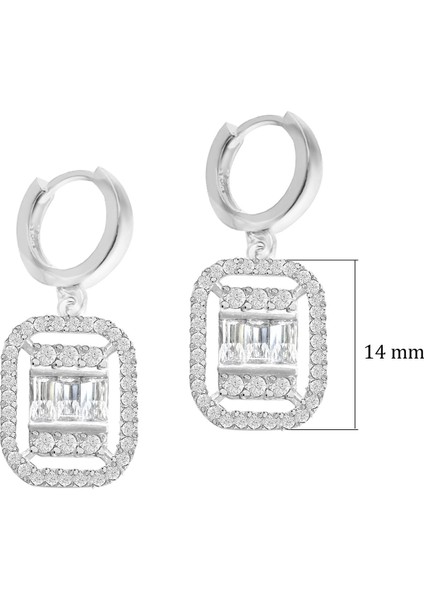 Baget Gümüş Huggie Küpe SSBAGET05 Beyaz Renk fiyatları