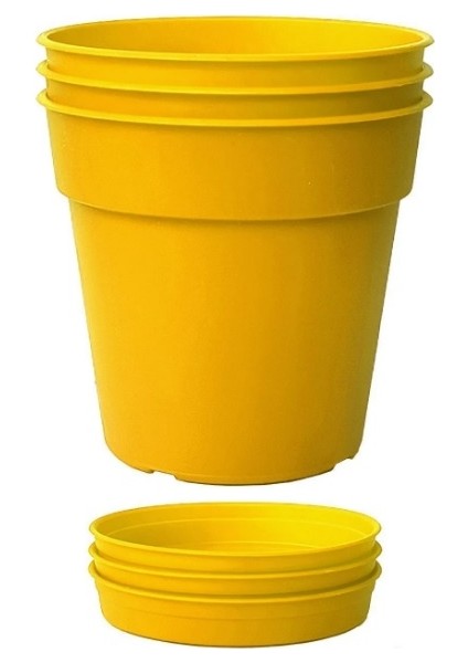 Terakota 3lü Saksı 100 x 90 mm 0,4 Lt