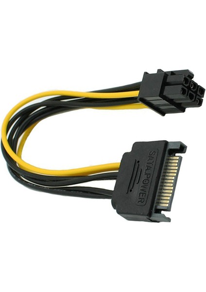10 Adet 15 Pin 15PIN Sata Erkek - (6+2) 8 Pin 8pin Pcıe Dişi Kablo (Yurt Dışından) fiyatları
