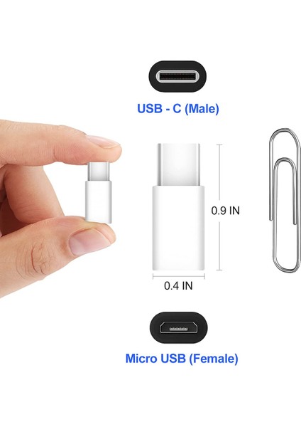 Letv Mi 5x Için 5 Adet/grup Mikro Usb'den Tip-C'ye Adaptör (Beyaz) (Yurt Dışından)