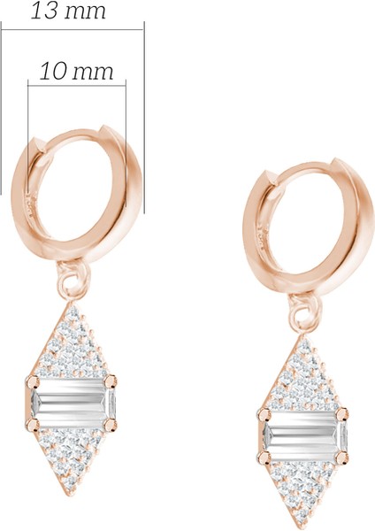 Baget Gümüş Huggie Küpe SSBAGET06 Kırmızı Renk fiyatları