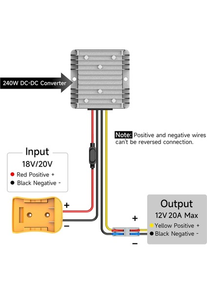 20V Için 20V - 12V Dönüştürücü (Yurt Dışından)
