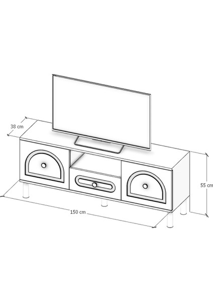 Bohem %100 Mdf BOHEM Tv Ünitesi 150 cm