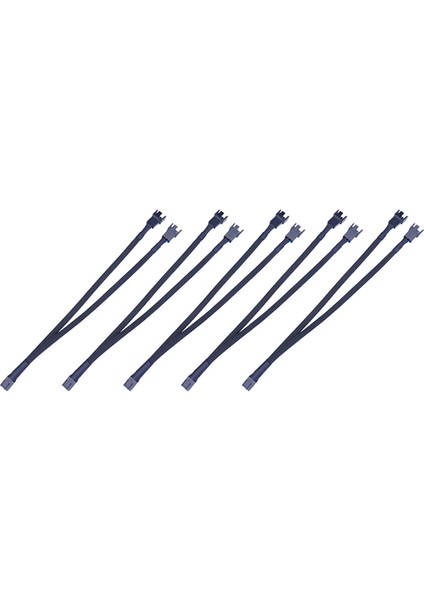 5 Adet Bilgisayar Fanı 4pin Pwm Sıcaklık Conol Soğutma Fanı Kablosu (Yurt Dışından)
