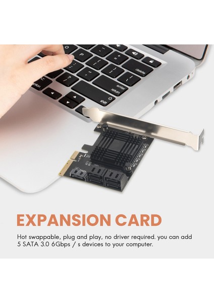 Pcıe - 5 Bağlantı Noktalı Sata Iıı 6 Gbps Sata Conoller Kartı, 5 Kablolu (Yurt Dışından) modelleri