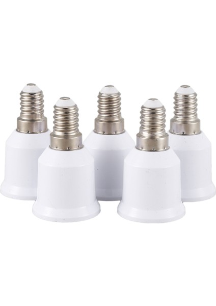 5 Adet E14, E27 Adaptör Tabanı Vidalı LED Ampul Ampul Soket Dönüştürücü, Beyaz (Yurt Dışından)
