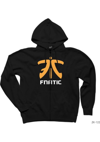 Csgo Fnatic Team Siyah Fermuarlı Kapşonlu Sweatshirt