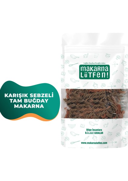 Karışık Sebzeli Tam Buğday Makarna (200 gram)