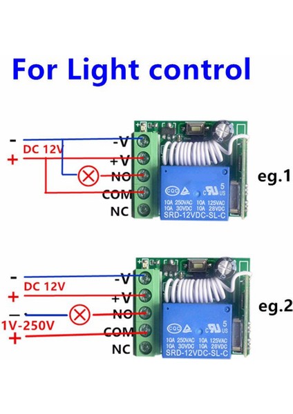 433MHZ Evrensel Kablosuz Rf Uzaktan Kumanda Anahtarı Dc 12V 10A 1ch Röle Alıcı Modülü ve 2X433.92 Mhz Uzaktan Kumandalar (Yurt Dışından) indirimleri