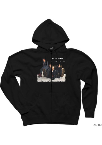 The Cranberries Group Siyah Fermuarlı Kapşonlu Sweatshirt