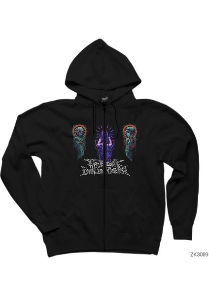 The Black Dahlia Murder Human Body Siyah Fermuarlı Kapşonlu Sweatshirt
