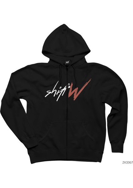 Shift W Siyah Fermuarlı Kapşonlu Sweatshirt